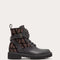 VLOGO SIGNATURE COMBAT BOOT IN CALFSKIN AND TOILE ICONOGRAPHE 35MM