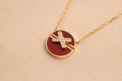 JEUX DE ROSE GOLD DIAMOND NECKLACE