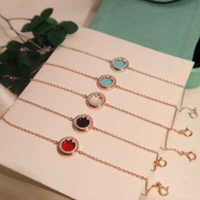 DIAMOND CIRCLE ROSE GOLD BRACELET