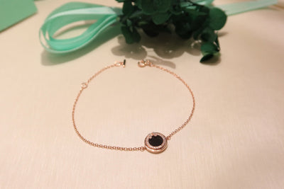 DIAMOND CIRCLE ROSE GOLD BRACELET