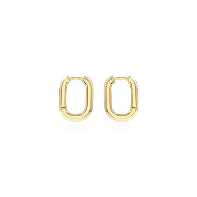 SMOOTH OVAL HUGGIES EARRINGS