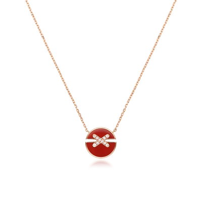 JEUX DE ROSE GOLD DIAMOND NECKLACE