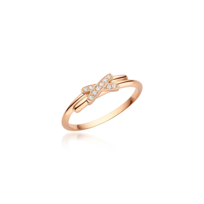 JEUX DE ROSE GOLD DIAMOND RING