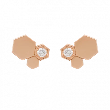 BEE LOVE ROSE GOLD DIAMOND EARRINGS