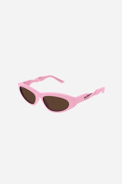 Balenciaga baby pink twist cat eye sunglasses - Lux Studios