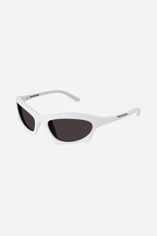 Balenciaga Bat rectangle sunglasses in white - Lux Studios