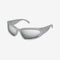 Balenciaga BB0157s-004 swift silver wrap around sunglasses
