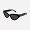 Balenciaga black cat-eye sunglasses with BB logo