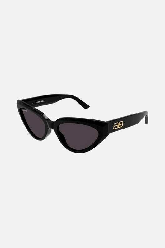 Balenciaga black cat-eye sunglasses with BB logo - Lux Studios