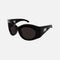 Balenciaga black oval bold sunglasses
