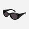 Balenciaga black oval sunglasses