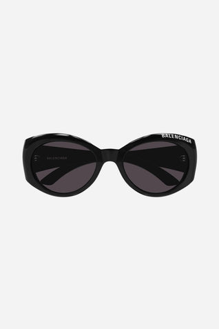 Balenciaga black oval sunglasses
