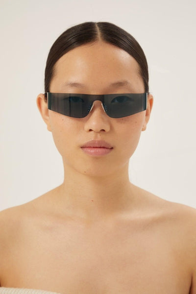 Balenciaga blue mask with white logo - Lux Studios