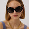 Balenciaga butterfly femenine black sunglasses with BB logo