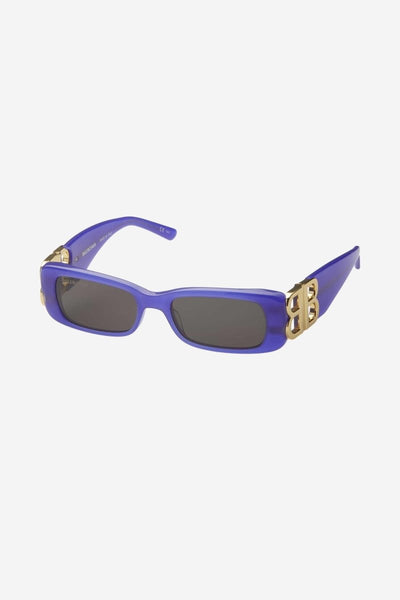 Balenciaga Dynasty micro violet sunglasses featuring BB logo - Lux Studios