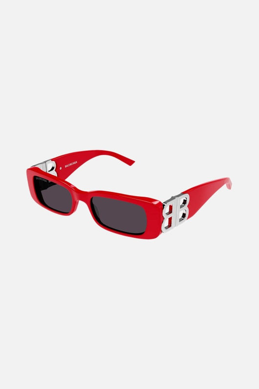 Balenciaga Dynasty red sunglasses featuring BB logo - Lux Studios