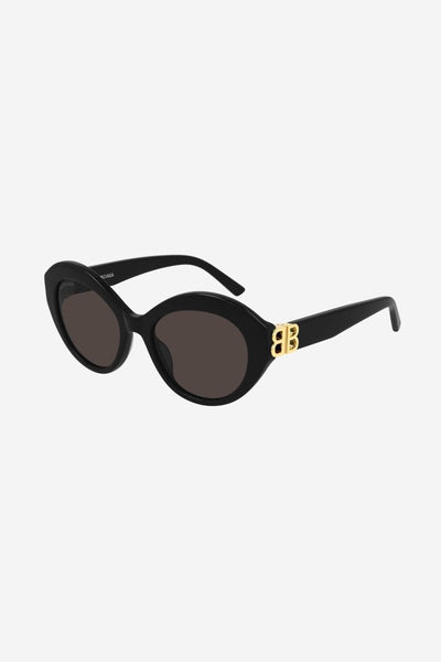 Balenciaga femenine black sunglasses with BB folding - Lux Studios