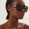Balenciaga havana bold sunglasses with BB logo