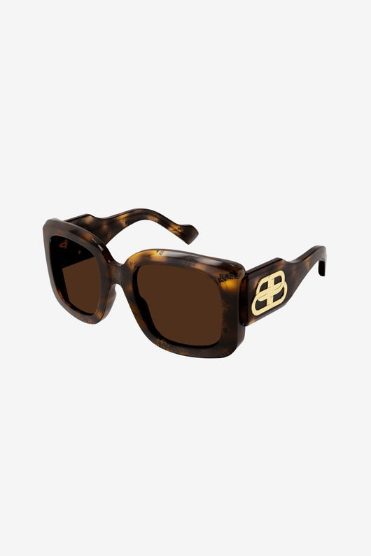Balenciaga havana bold sunglasses with BB logo - Lux Studios
