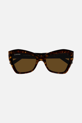 Balenciaga havana oversize cat-eye sunglasses with BB logo