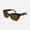Balenciaga havana oversize cat-eye sunglasses with BB logo