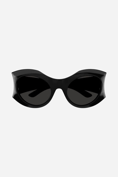 Balenciaga hourglass round sunglasses in black - Lux Studios