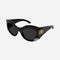 Balenciaga hourglass round sunglasses in black
