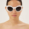 Balenciaga hourglass round sunglasses in white