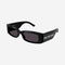 Balenciaga MAX rectangular flat sunglasses in black