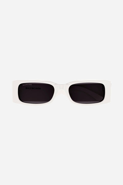 Balenciaga MAX rectangular flat sunglasses in white - Lux Studios