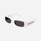 Balenciaga MAX rectangular flat sunglasses in white