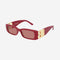 Balenciaga micro red sunglasses featuring BB logo