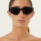 Balenciaga oval femenine black sunglasses
