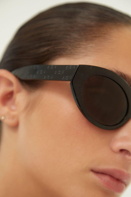 Balenciaga oval femenine black sunglasses - Lux Studios
