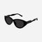 Balenciaga oval twisted black sunglasses