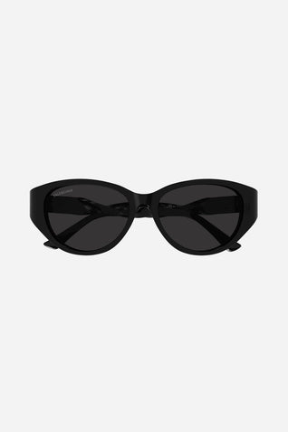 Balenciaga oval twisted black sunglasses