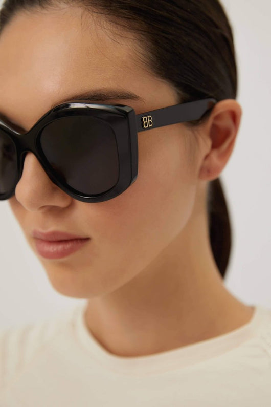 Balenciaga oversized butterfly black sunglasses - Lux Studios