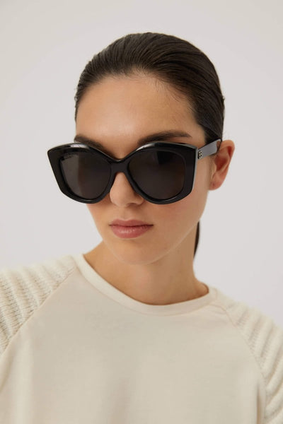 Balenciaga oversized butterfly black sunglasses - Lux Studios