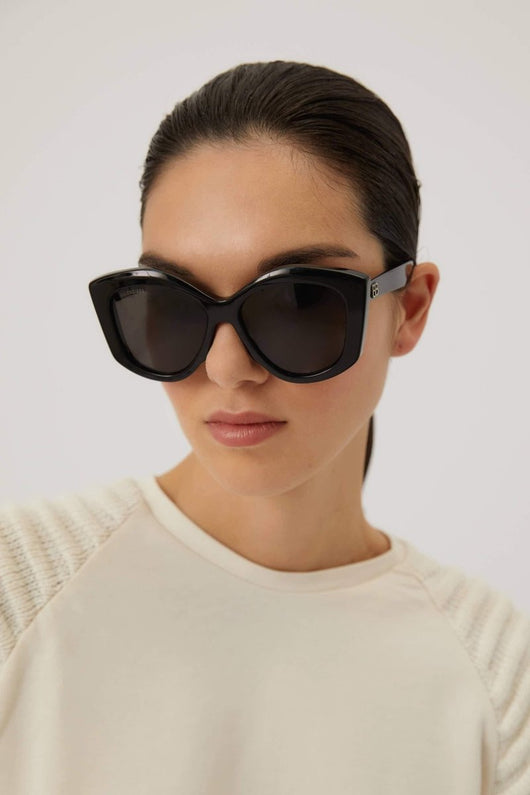 Balenciaga oversized butterfly black sunglasses - Lux Studios