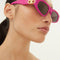 Balenciaga pink and gold cat-eye BB sunglasses