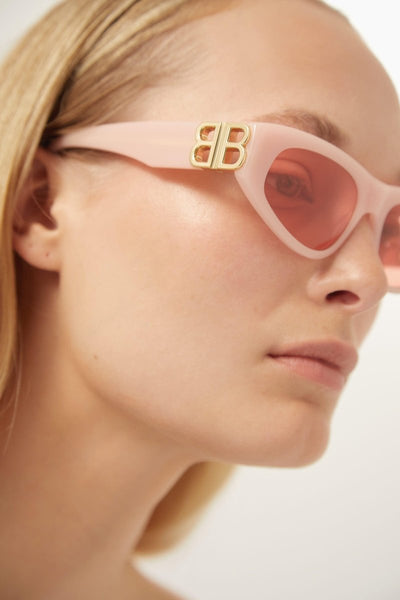 Balenciaga pink cat-eye BB sunglasses - Lux Studios