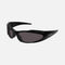 Balenciaga reverse Xpander wrap rectangle black sporty sunglasses