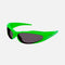 Balenciaga reverse Xpander wrap rectangle green sporty sunglasses