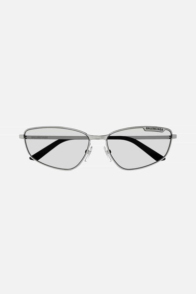 Balenciaga silver metal cat eye sunglasses - Lux Studios