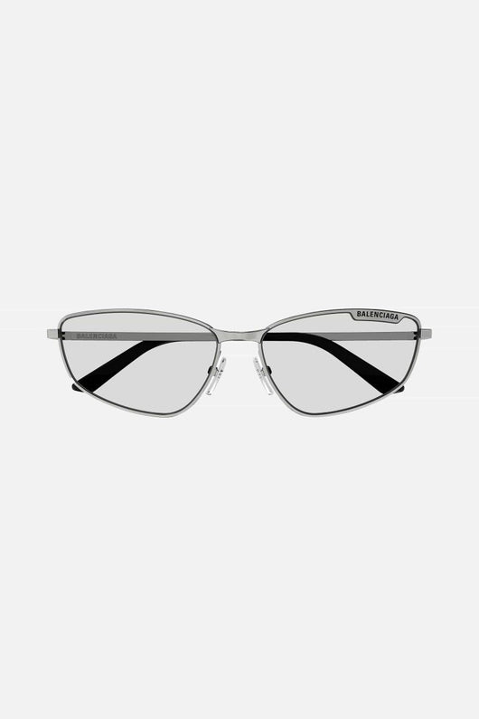 Balenciaga silver metal cat eye sunglasses - Lux Studios