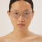 Balenciaga silver metal cat eye sunglasses
