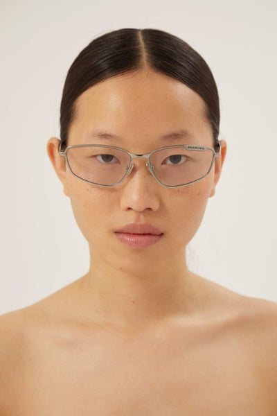 Balenciaga silver metal cat eye sunglasses - Lux Studios