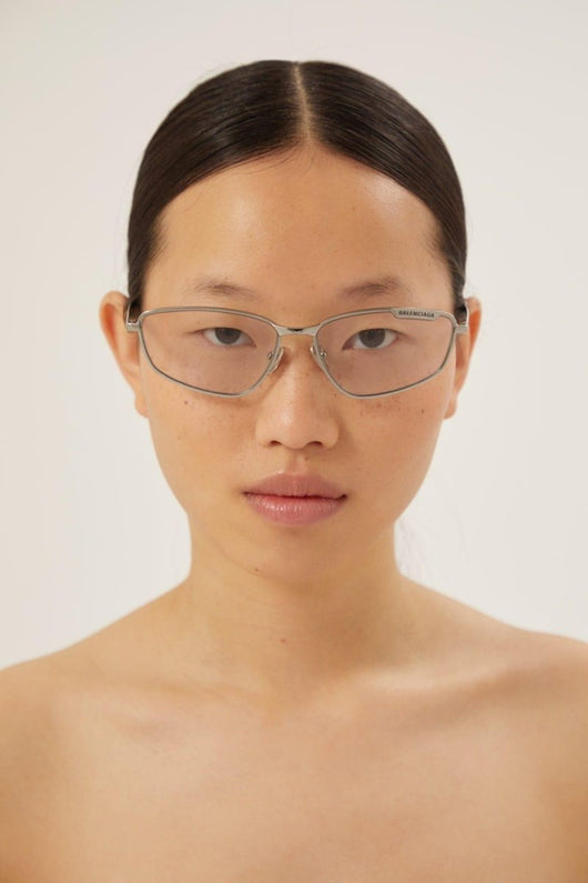 Balenciaga silver metal cat eye sunglasses - Lux Studios