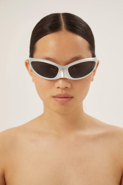 Balenciaga Skin Cat sunglasses in silver - Lux Studios