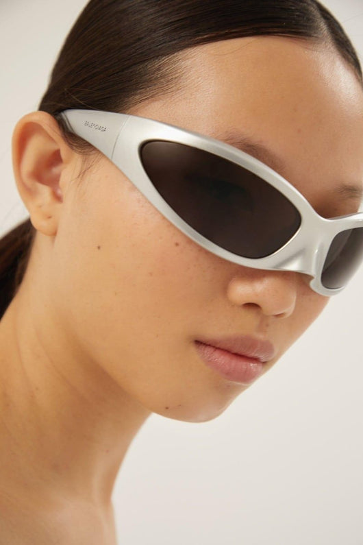 Balenciaga Skin Cat sunglasses in silver - Lux Studios